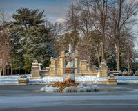 Winter at the Ruins and Fountain Pond