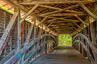Inside the Union Covered Bridge